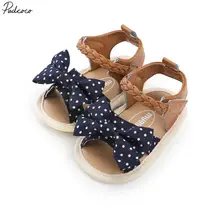 Pudcoco/детская обувь для девочек; летняя парусиновая обувь принцессы с бантом; 3 стиля; сандалии; Helen115