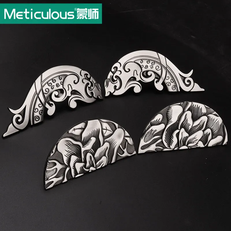1Pcs Chinese Antique Furniture Handles Round Vintage Cabinet Knobs and Handle Door Closet Cabinet Drawer Pull Handle for Kitchen