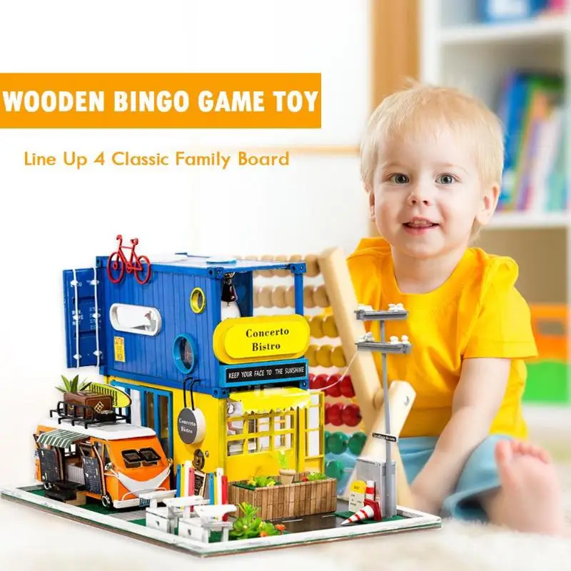 

Children Adult DIY Doll Houses Model Creative Container Dollhouse Model Wooden Toy Miniature Building Kits for Brithday Gift