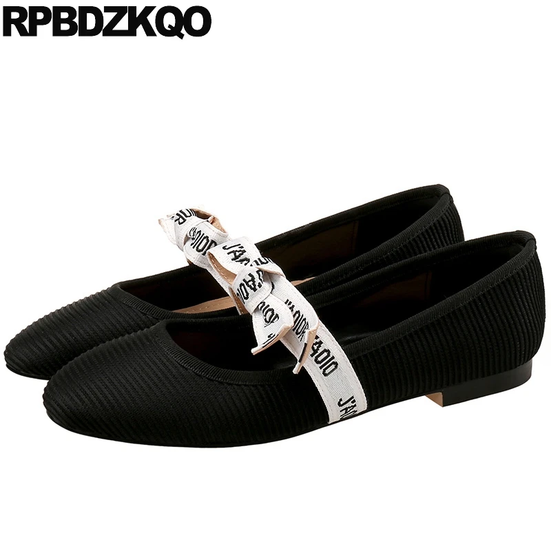 

breathable size 9 slip on women flats shoes with little cute bowtie polka dot bow mary jane ballet sandals mesh beautiful black