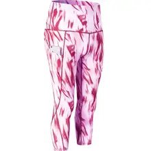 Для женщин колготки для новорождённых брюки девочек с высокой талией с принтом Спортивные, облегающие быстросохнущая эластичный бег трусцой 3/4 спортивные