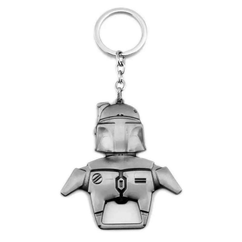 Фильм Звездные войны космический корабль брелок Дарт Вейдер робот R2D2 C-3PO шлем брелок ювелирные изделия для мужчин подарки косплей - Цвет: silver
