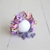 Vintage Newborn Flower Bonnet Baby Girl Floral  Hat Photography Props Newborn Flower Hat Photo Prop 2
