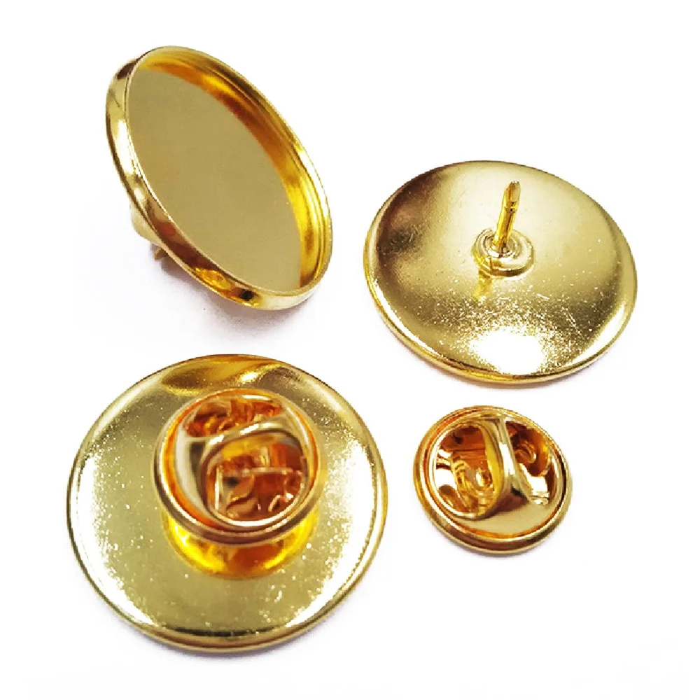 12mm 14mm 16mm 18mm 20mm 25mm Round Lapel Pin Tie Tack Clutch Cabochon