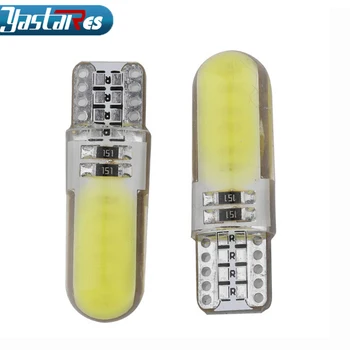 

2Pcs New T10 Silicone COB Led Car bulb W5W 192 168 Silica gel Auto Wedge Side Light Parking License Plate bulb 12V Car Styling