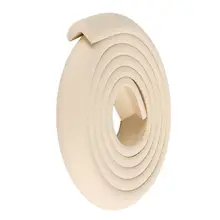 2M Children Protection Table Guard Strip Baby Safety Products Glass Edge Furniture Horror Crash Bar Corner (beige)