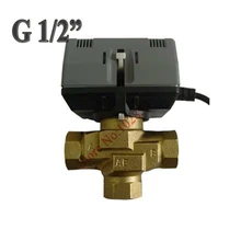 G1/" Трехходовой электрический клапан латунный, 220VAC(24 V/110 V доступны), CE, 3-ходовой шаровой клапан