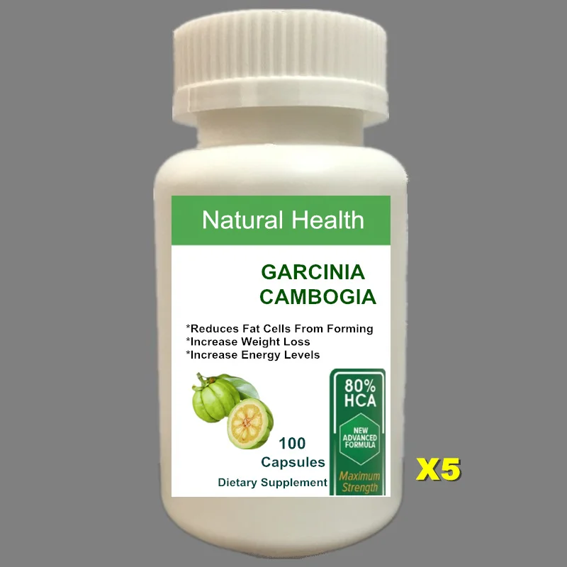 500MG 500 CAPSULES 100% PURE GARCINIA CAMBOGIA EXTRACT 80% HCA Diet Pills Weight Loss Fat Burner