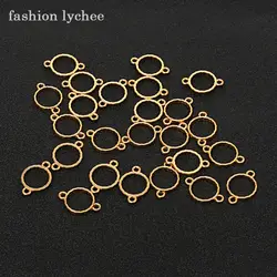 Мода lychee 30 шт. геометрический круглый квадратный пентаграмма в форме полого металла мини-кулон для изготовления ювелирных изделий DIY