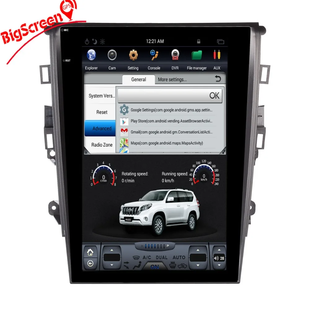 Tesla style pure Android 12 1 &quotАвтомобильный без DVD плеера GPS навигация для Ford Mondeo Fusion MK5 2013 +