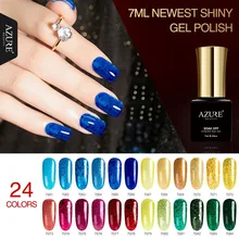 Azure Beauty Long lasting 7ML Gel Polish Glitter Color Soak Off UV Nail Glue High Quality
