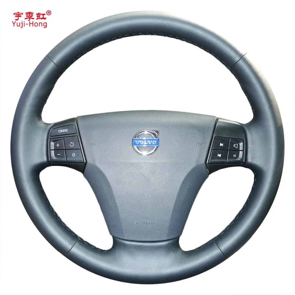 

Car Steering Wheel Covers Case for VOLVO S40 2004-2012 Car-styling Artificial Micro-fiber Leather Hand-stitched Cover