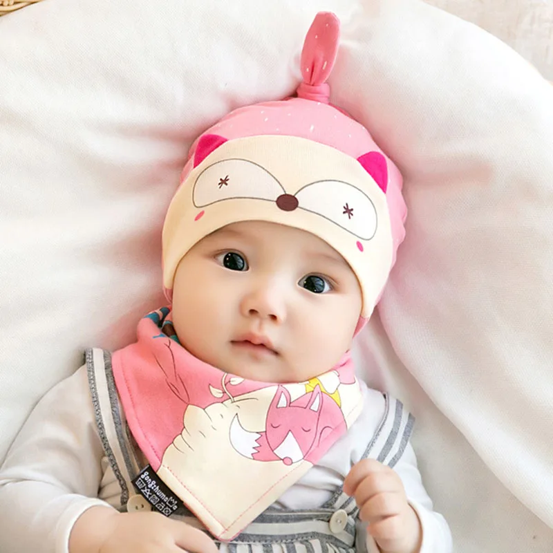 New Baby Hats 100% Cotton Spring Baby Caps for Newborn Boy Girl Infantil Print Soft Baby Hat Accessories 0-6 Months (4)