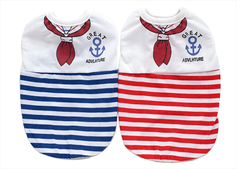 Striped Sailor Dog Shirt 1