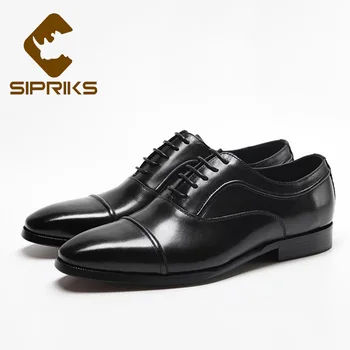 

Sipriks Mens Designer Church Shoes Genuine Leather Burgundy Female Oxfords Elegant Classic Black Business Office Shoes Social 44