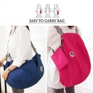 

Unisex men/women canvas Foldable large backpack High capacity solid color single/double Dual use shoulder bag knapsack