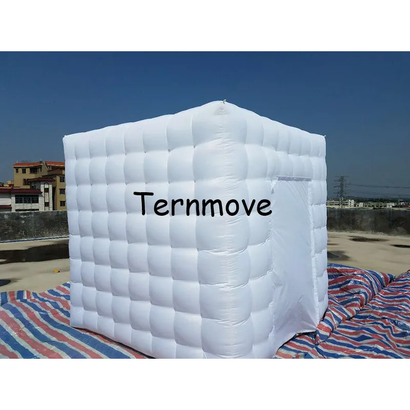 

LED lighted inflatable portable photo booth kiosk enclosure with factory price Free Shipping inflatable cube tent photo booth