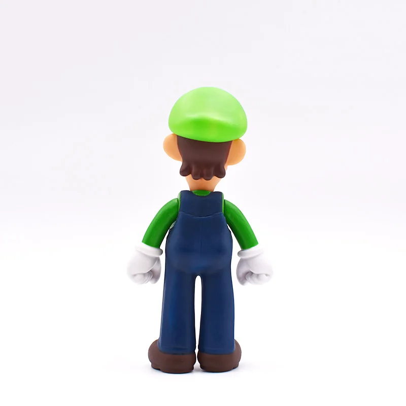 13cm New Super Mario Bros Luigi Mario PVC Action Figure Toy Green Hat Figure Collectible Model Toy