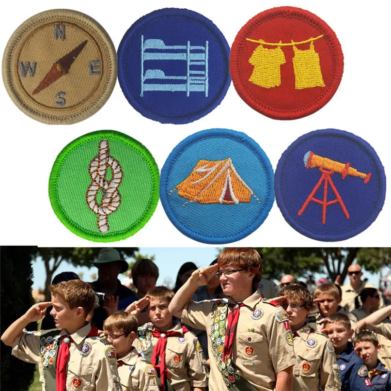 

American Boy Scout Patch Tactical Patch Flag Magic Stickers Badge Decoration Embroidered Patches Appliques Stickers @15