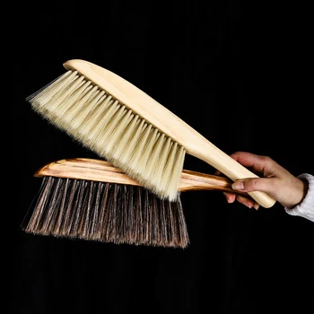 New Long Handle Bristles Bed Brush Wooden Antistatic Dust Brushes Carpet Sofa Clothes Sweeping Broom Household Cleaning Tools 2