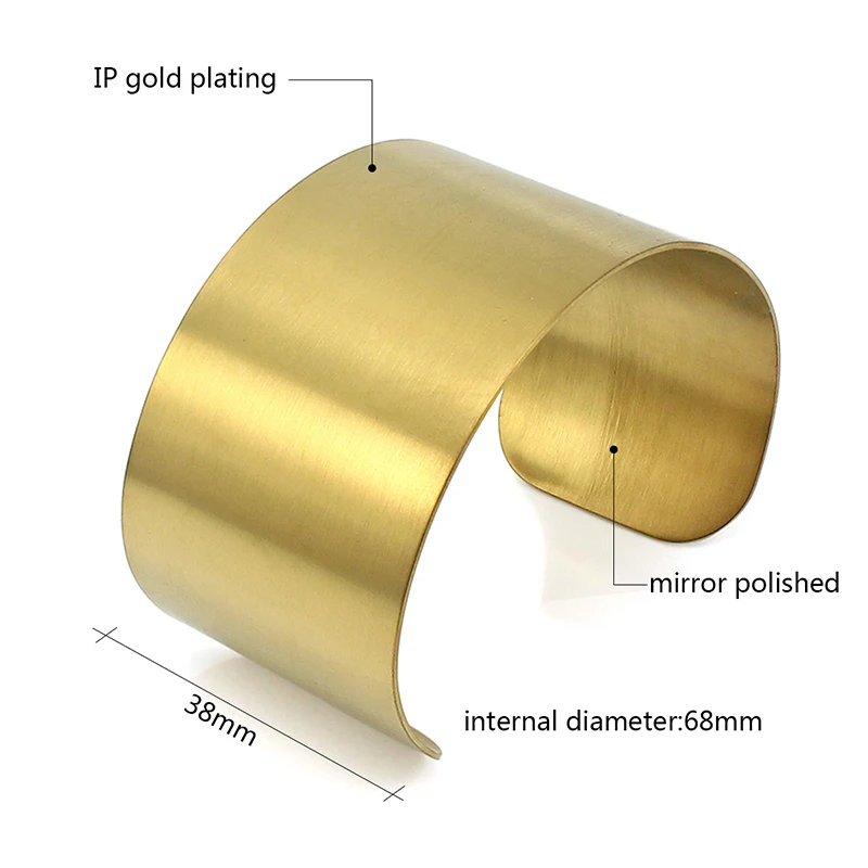 Модные широкие браслеты, геометрические браслеты-манжеты для женщин и мужчин, Femme State men t, серебряные, золотые ювелирные изделия - Окраска металла: gold bangles