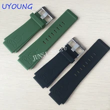 UYOUNG Correa de Reloj correas de Reloj De Goma de Silicona Resistente Al Agua Para Diesel DZMC0002 Correa Para Hombre Reloj Correa de accesorios Pulsera