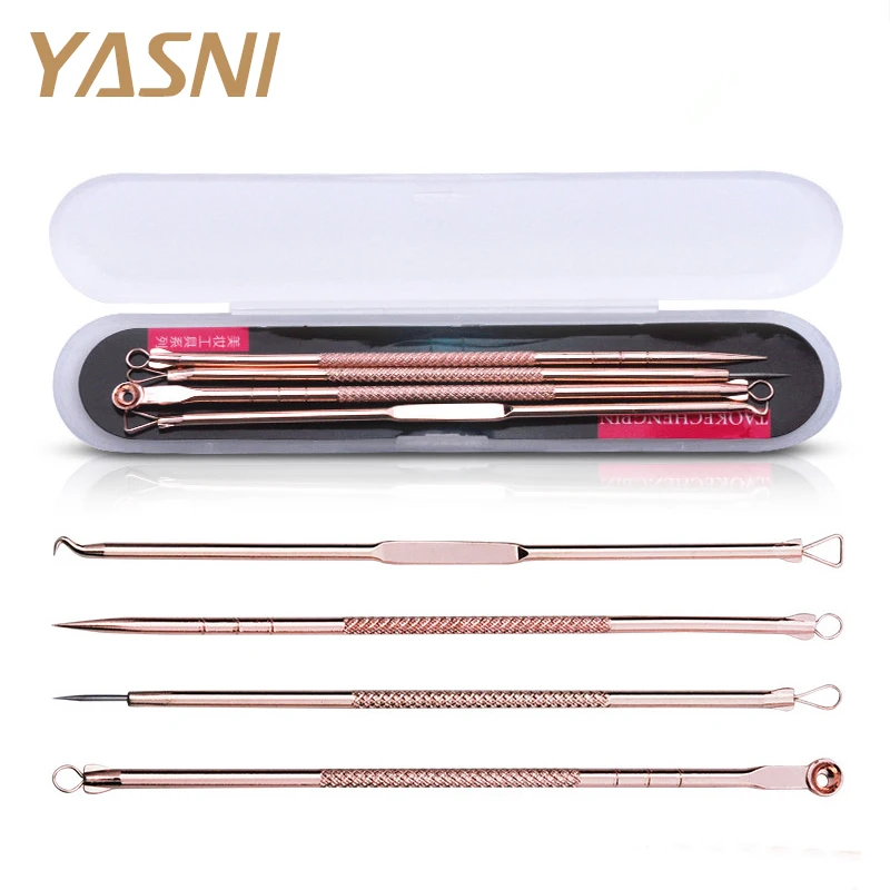 4Pcs Acne Removal Blackhead Extractor Needle Pimple Spot Blackhead