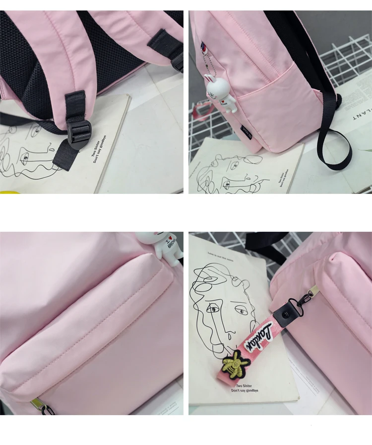 Kirby Женский Милый Рюкзак Kawaii Bookbag розовые сумки на плечо для девочек школьные сумки нейлоновые водонепроницаемые дорожные сумки аниме Rugzak