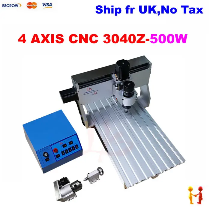 

(EU Free Taxes!) 500W Mini CNC router 3040 cnc spindle 4 axis cnc miling machine with Limit Switch