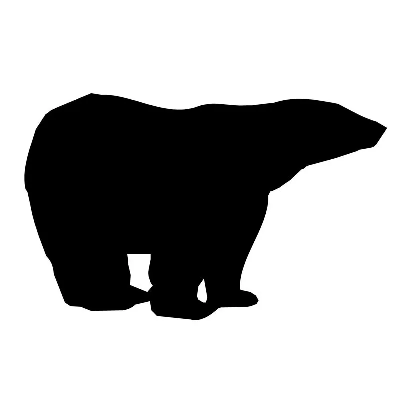 

17.5*10.8CM POLAR BEAR Car Sticker Motorcycle Waterproof Decorative Decals Stickers Funny Car Styling Black/Silver C2-0399