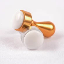 1Pc Round Head Stamping Nail Art Stamper Practical Metal Handler Nail Stamper (Random Gold or Silver)