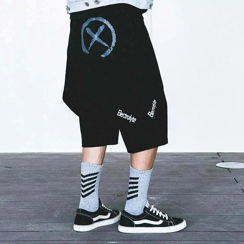 Мужские хлопковые носки Off White Black Streak повседневные осенние крутые линии