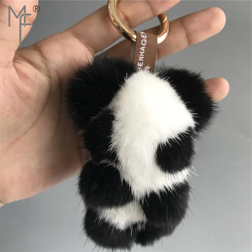 Magicfur-настоящий мех норки плюшевый пушистый панда шарик-амулет сумка с помпоном кошелек Шарм брелок Подвеска Аксессуары