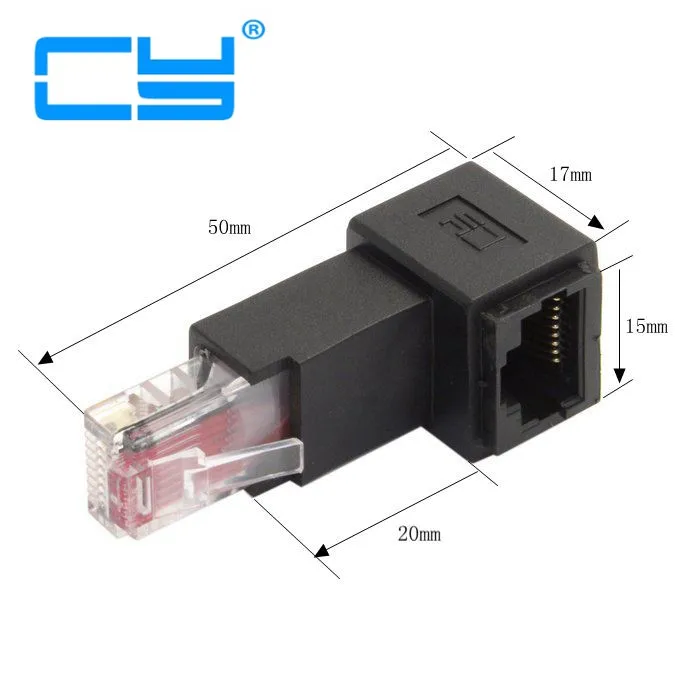 Вниз Угловой 90 градусов 8P8C FTP STP UTP Cat 5e папа к женскому Lan Ethernet Сетевой удлинитель