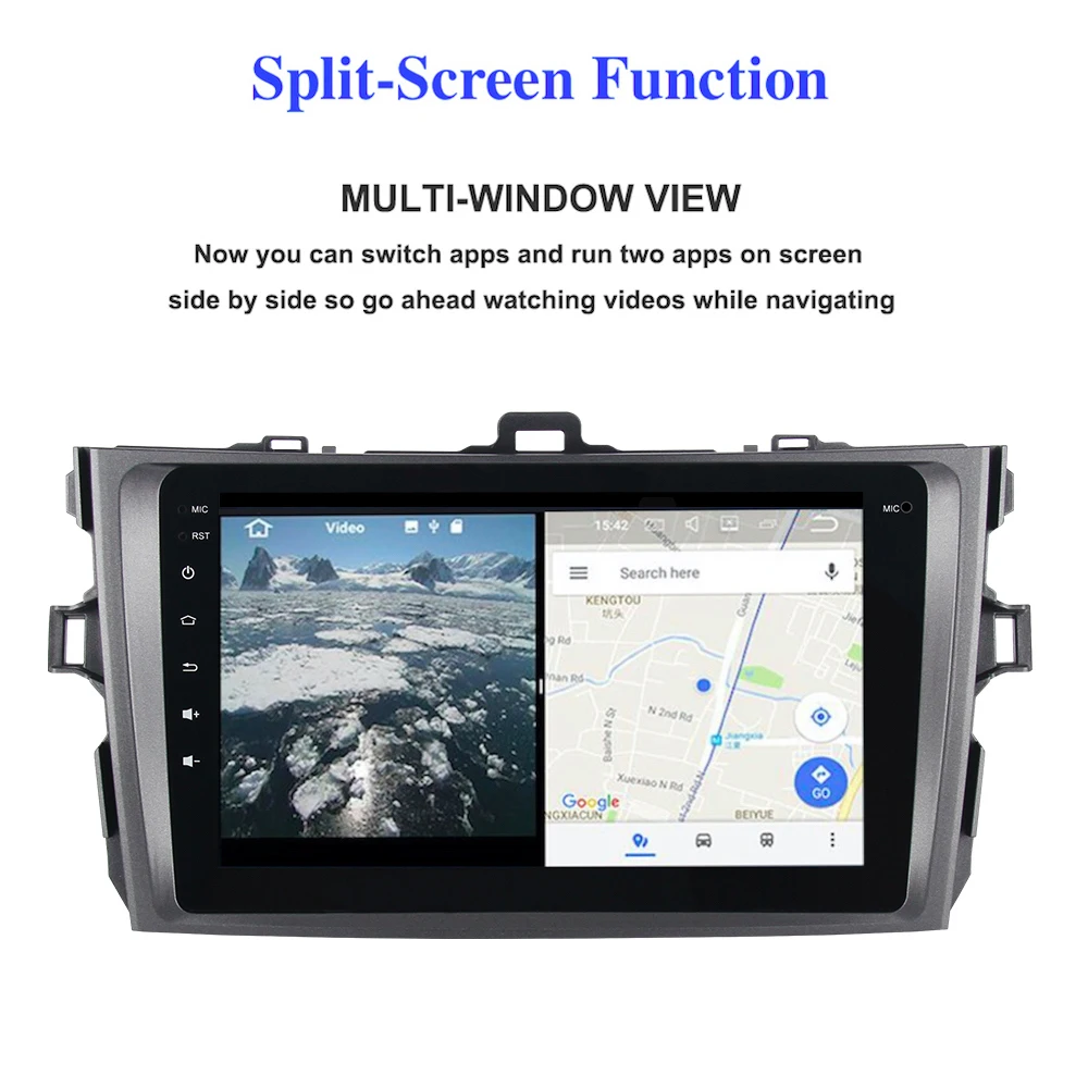 Excellent 8" Car Radio GPS for Toyota Corolla Navigation 2008 2009 2010 2011 Android 8.0 head unit Multimedia 8-Core 4G 32G WIFI USB BT 3