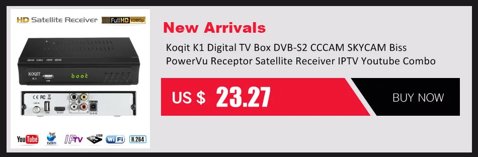 Koqit DVB-S2 телеприставки H.264 цифровое ТВ высокой четкости тюнер спутниковый приемник-декодер HDMI AV светодиодный Youtube Bissvu Португалии рецепторов