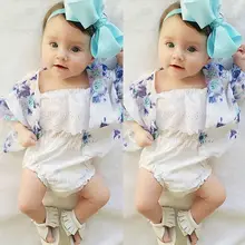 Baby Clothes Toddler Girl Romper Cotton White Infant Baby Girl Clothes Lace Floral Ruffles Baby Girl Romper Cake Sunsuit Outfits