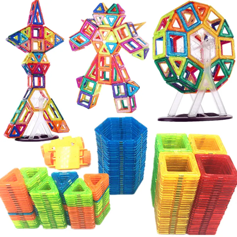 

111-47pcs Mini Magnetic Designer Construction Set Model & Building Toy Plastic Magnetic Blocks Educational Toys For Kids Gifts