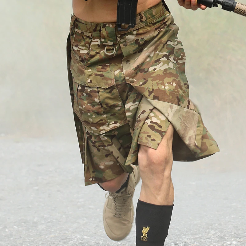  New Tactical Scotland Skirt Multicam Camouflage Military Skirt for Man Quick-off Man Outdoor Climbi