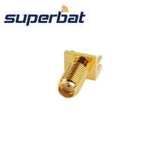 Superbat 10 шт. RF SMA разъем Конец Запуска Джек женский печатного монтажа широкий фланец. 062 ''(1,57 мм