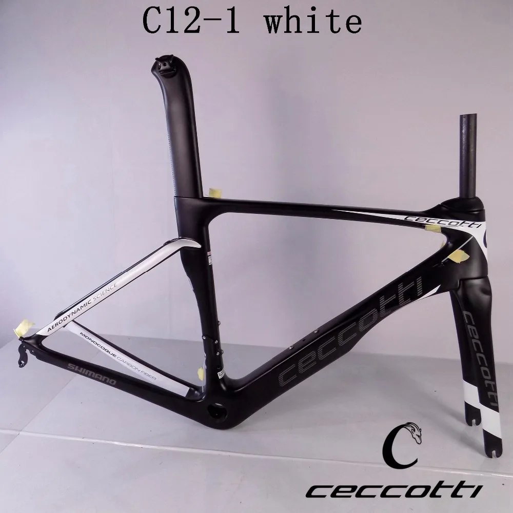 Велосипед рамная углеродная дорога велосипеда Ceccotti c12-1red/белый T1000 углерода 700C колеса
