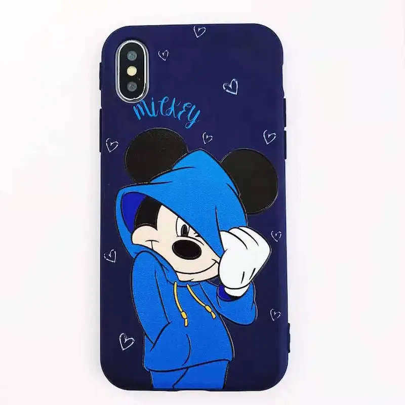 Модный Мини-чехол для мобильного телефона с Микки Маусом для iPhone 11p 7 6 8 plus, розовый чехол для мобильного телефона с сердечками для iPhone XS max, чехол для телефона