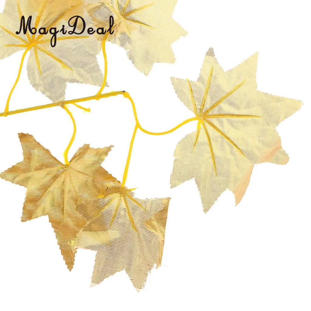 12pcs Artificial Ivy Autumn Maple Leaf Leaves Branches Plants Vine Fake Foliage Flower Home Garden Decorations