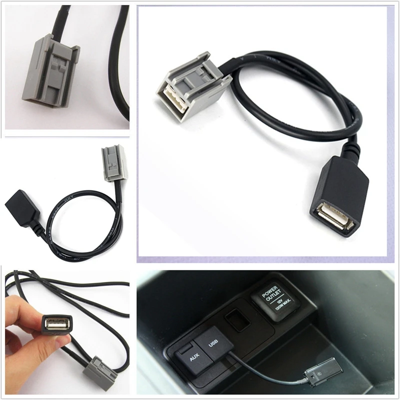 

SITAILE Car USB Cable Adapter Extension 30 cm Wire for Honda Mitsubishi 2009 Onward Audio Media Music Interface Car Accessory