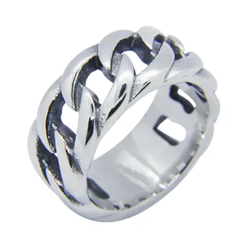 

1pc New Design Biker Chain Unisex Ring 316L Stainless Steel Jewelry Band Party Cool Ring