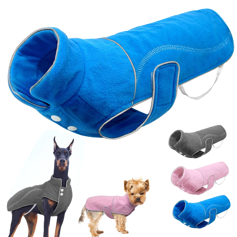 

Fleece Dog Clothes Clothing Reflective Warm Winter Vest Jacket For Small Medium Large Dogs Bulldog roupas para cachorro