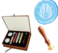 Vingtage Jedi Symble in Star Wars Custom Logo Wedding Invitations Wax Sealing Seal Stamp Wax Sticks Melting Spoon Gift Box Set