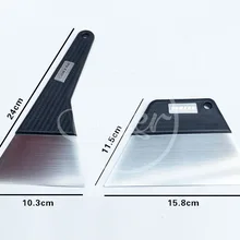 Тонировка, Инструмент для тонировки 2 шт./компл. Нержавеющая сталь Ракель углерода Волокно ручка Скребки Ракель авто окна автомобиля Оттенок Плёнки Установка инструмент