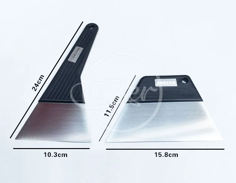 

Free Shipping 2PCS/Set Stainless Steel Squeegee Carbon Fiber Handle Scraper Squeegee Auto Car Window Tint Film Installation Tool