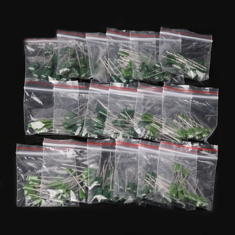 

180 Pcs 100V 18 Values Polyester Film Capacitor Assorted High Quality Capacitor Drop Ship